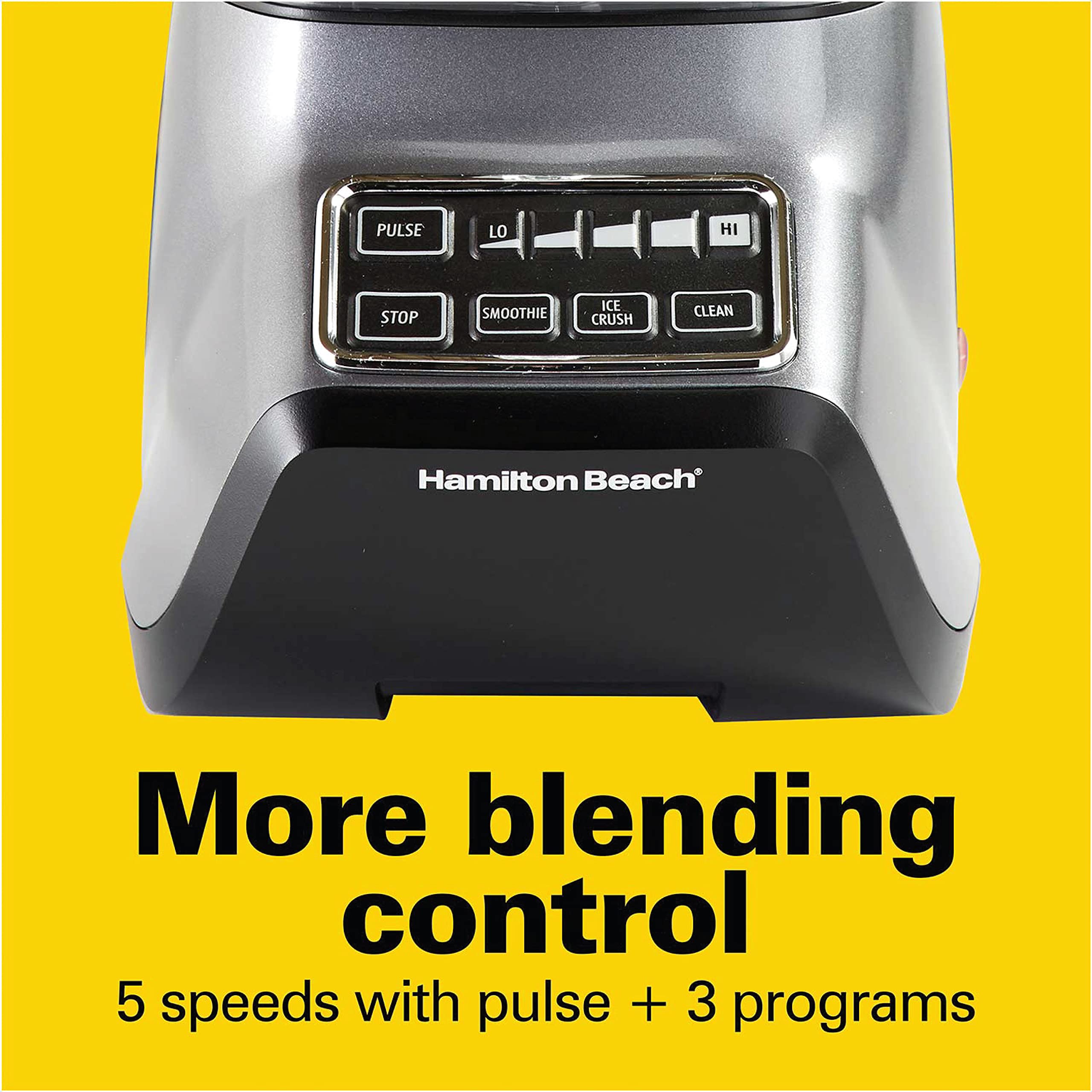 Hamilton Beach Quiet Blender, 55% Less Noise, 950 Peak Watts, 3 Presets Smoothie Ice Crush, 1.5L Glass Jar هاملتون بيتش خلاط هادئ، ضوضاء اقل بنسبة 55%، قدرة قصوى 950 واط، 3 اعدادات مسبقا لسحق الثلج والسموثي، وعاء زجاجي سعة 1.5 لتر Hamilton Beach Quiet Blender, 55% Less Noise, 950 Peak Watts, 3 Presets Smoothie Ice Crush, 1.5L Glass Jar هاملتون بيتش خلاط هادئ، ضوضاء اقل بنسبة 55%، قدرة قصوى 950 واط، 3 اعدادات مسبقا لسحق الثلج والسموثي، وعاء زجاجي سعة 1.5 لتر